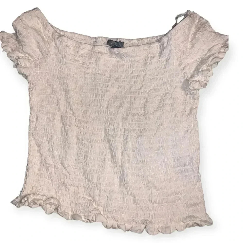 Good luck gem smocked blouse